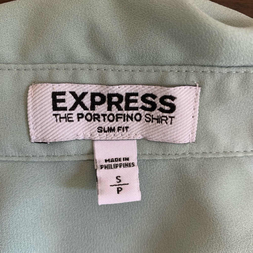 Express | Green Mint Button Down Top - image 3